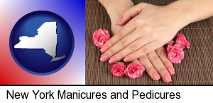 New York, New York - a manicure (pink fingernails)